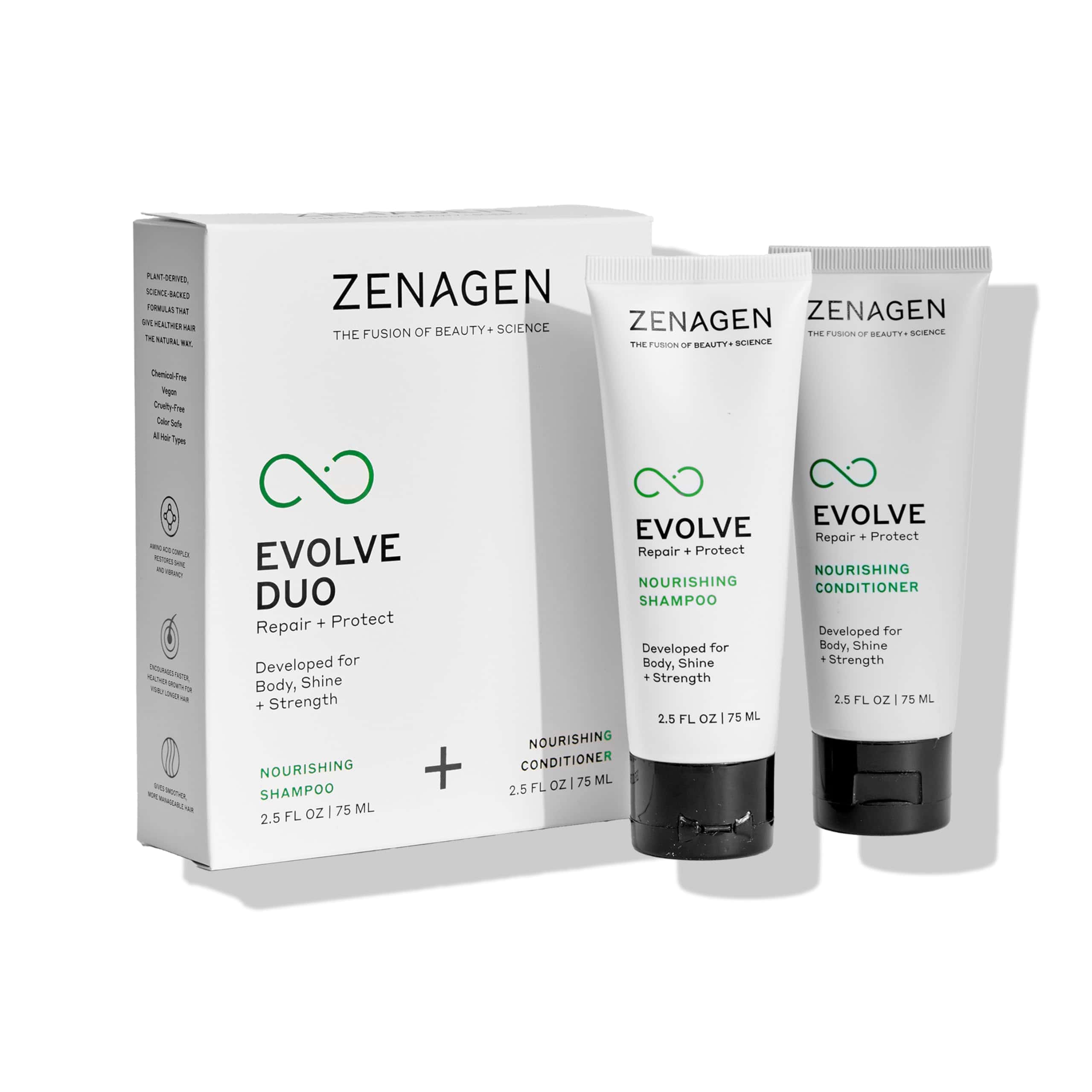 Dúo de Viaje ZENAGEN Evolve Repair + Protect | Champú +