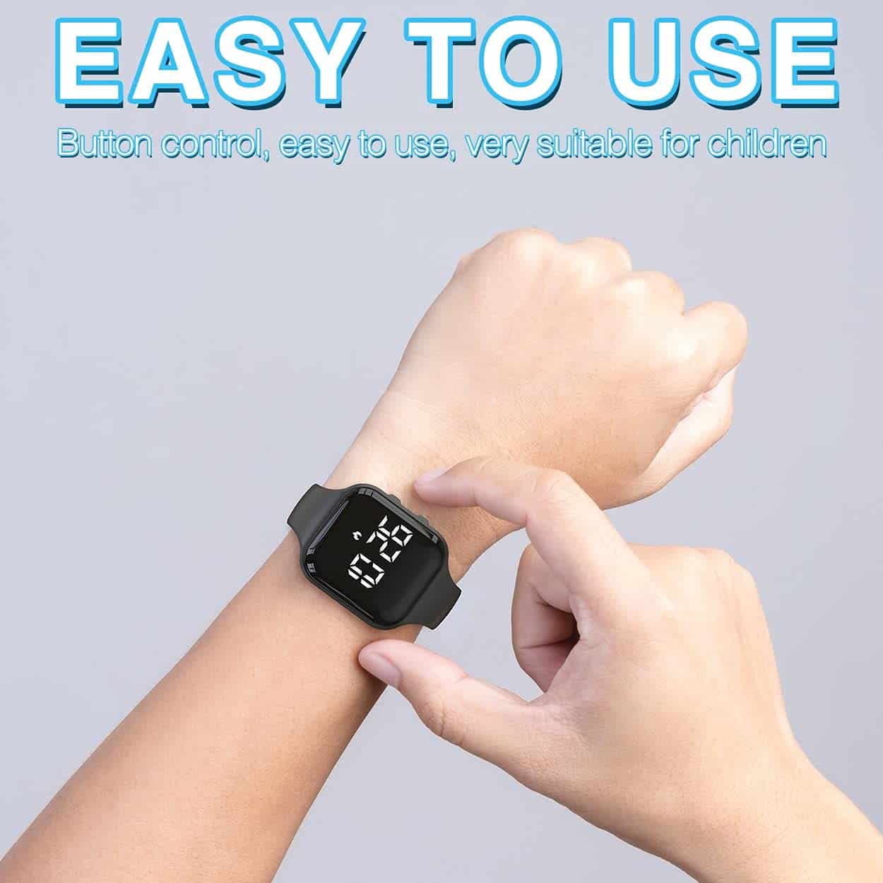 Reloj de seguimiento digital de podómetro Focwony sin - Imagen 4