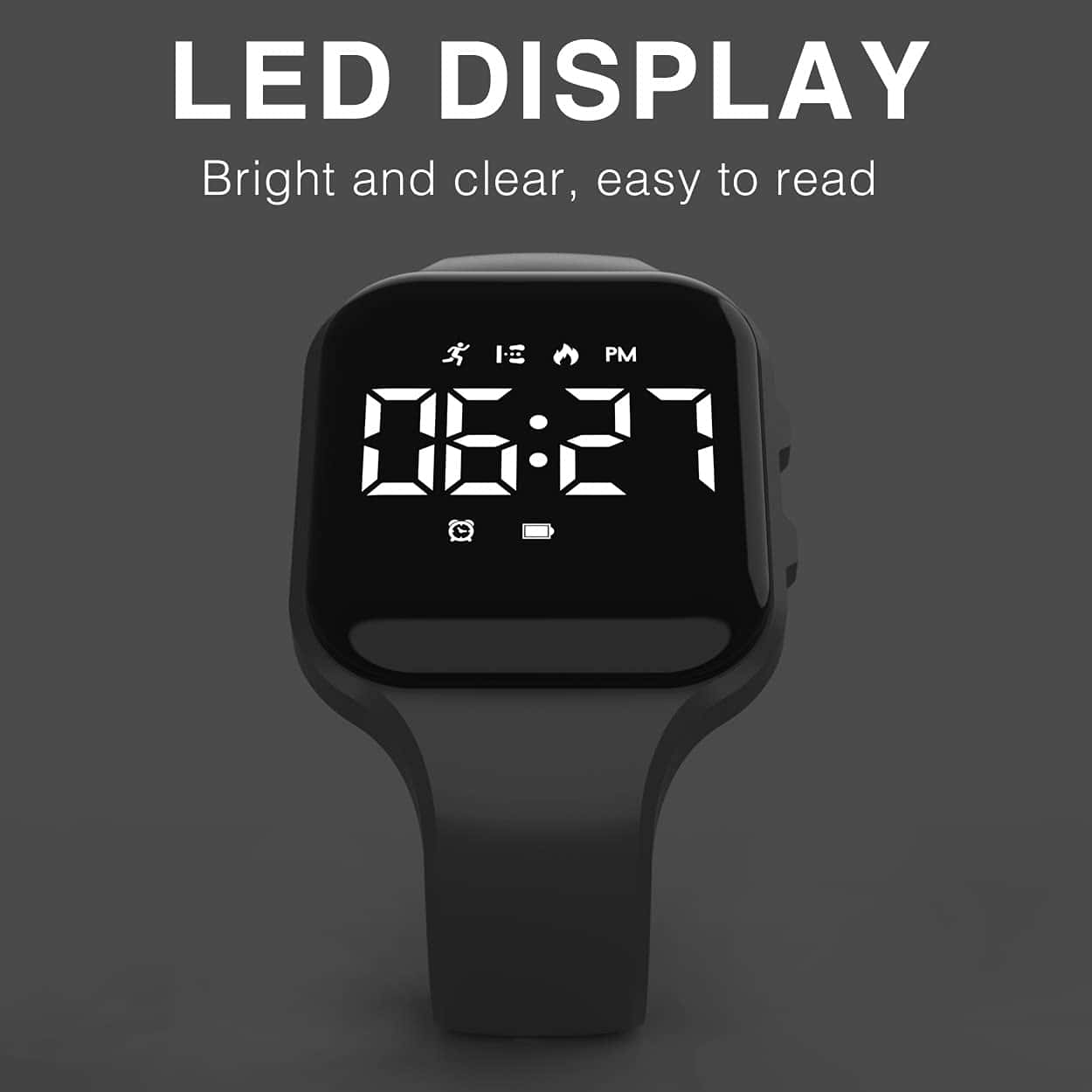 Reloj rastreador de fitness LED sin Bluetooth Focwony, - Imagen 6