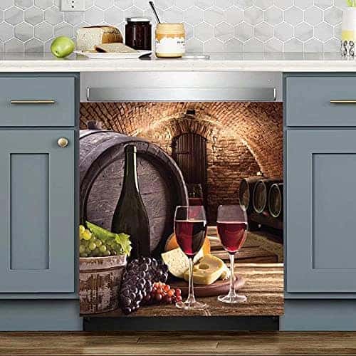 Cubierta para Lavavajillas de Cocina con diseño de Vino, - Imagen 3