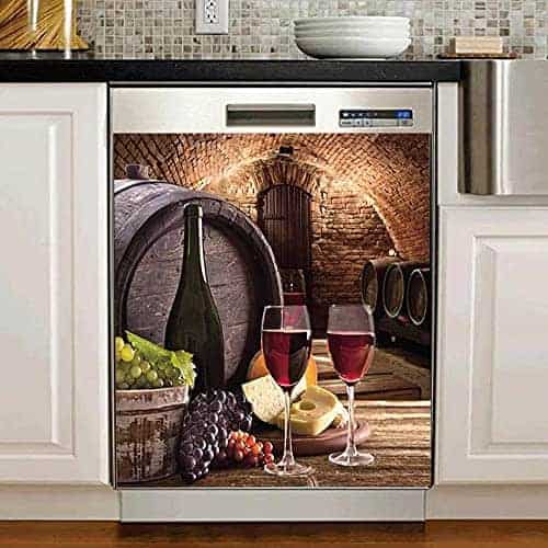 Cubierta para Lavavajillas de Cocina con diseño de Vino, - Imagen 4