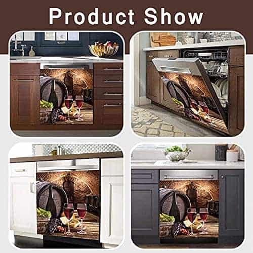 Cubierta para Lavavajillas de Cocina con diseño de Vino, - Imagen 5