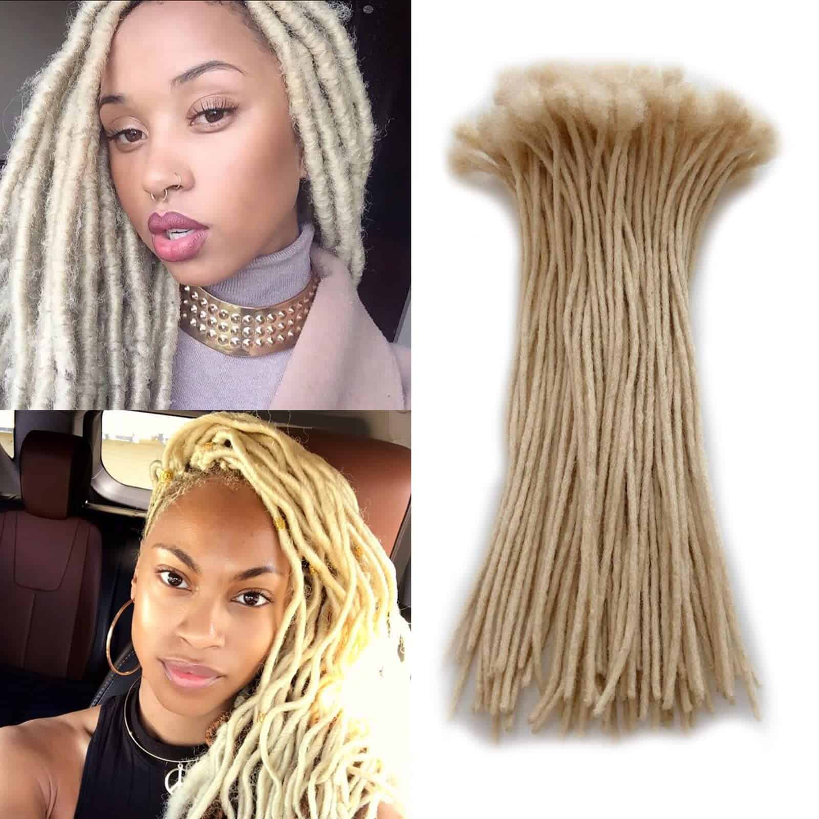 Extensiones de Dreadlock Rubias de Cabello Humano 100% 16