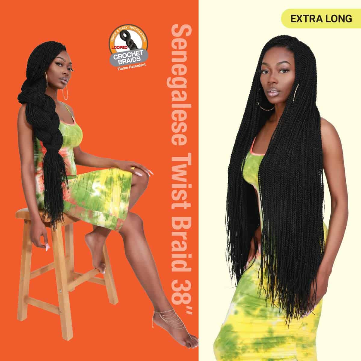 Cabello de Trenzas de Ganchillo Senegalesas Auténticas 38 - Imagen 6