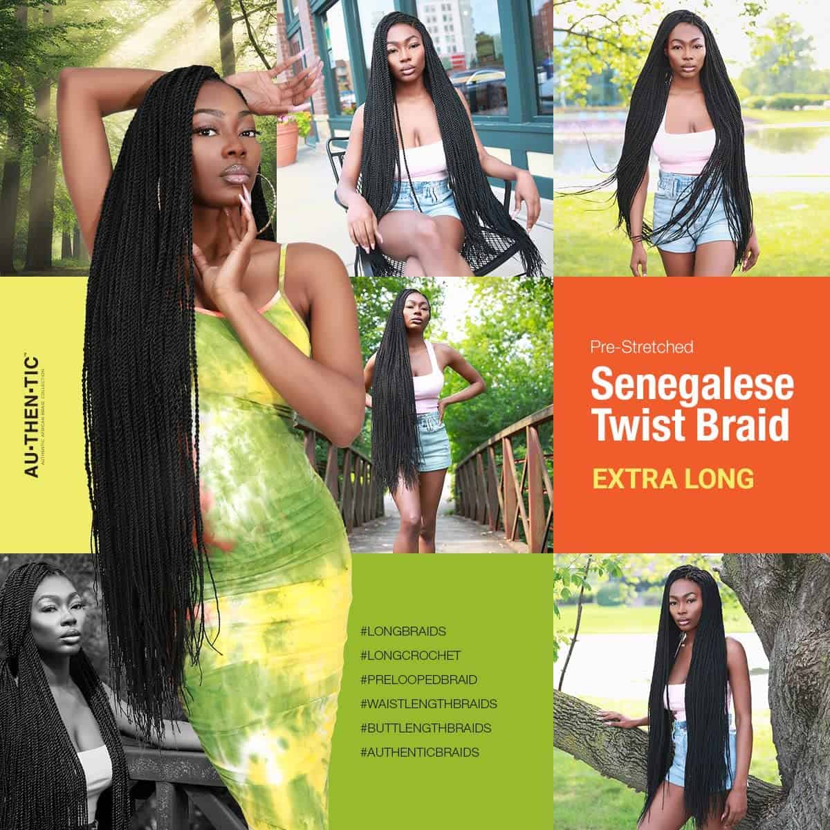 Cabello de Trenzas de Ganchillo Senegalesas Auténticas 38 - Imagen 7