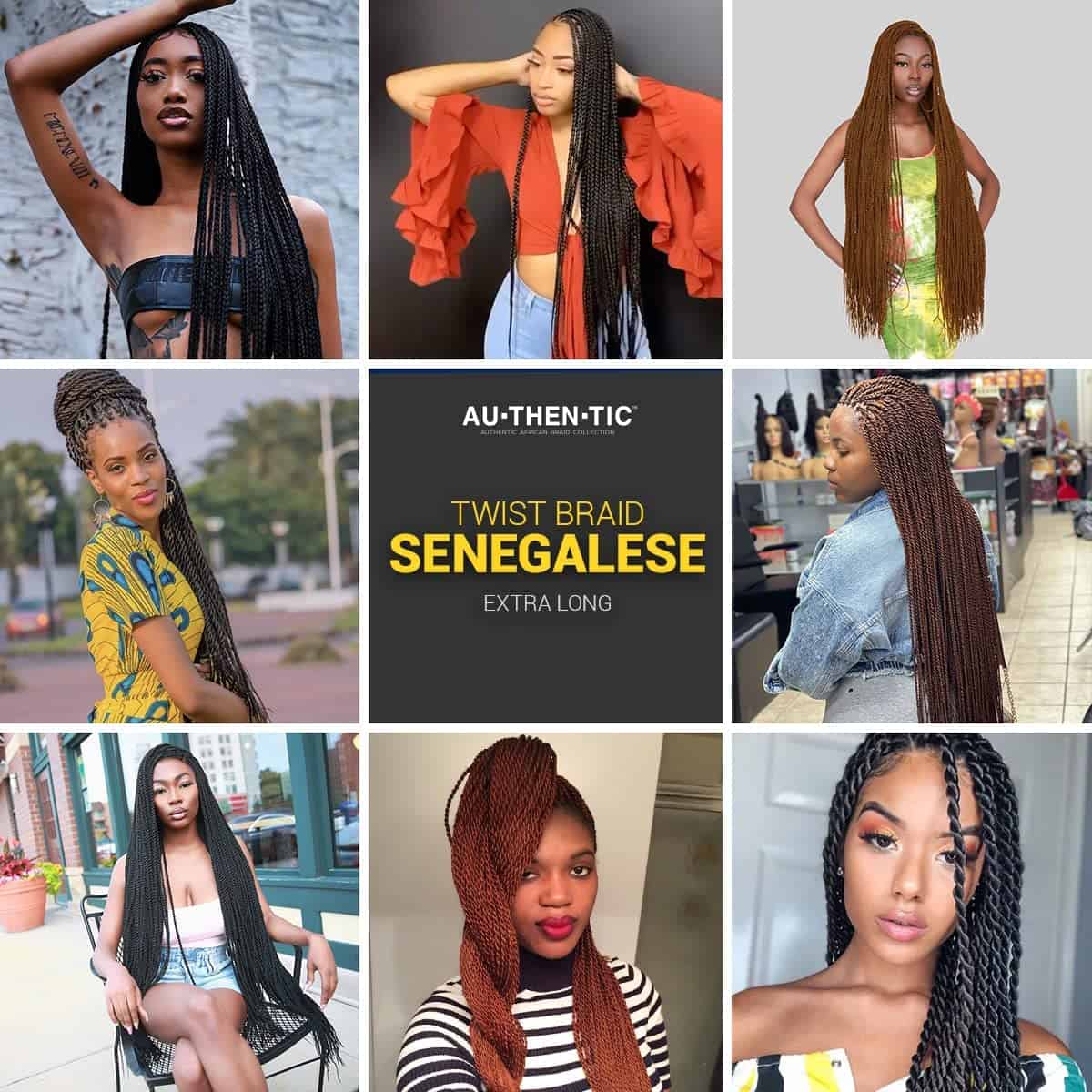 Cabello de Trenzas de Ganchillo Senegalesas Auténticas 38 - Imagen 8