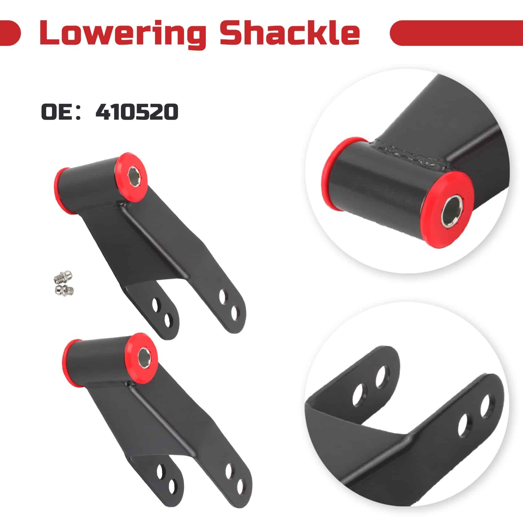 JUEDIMA 2 Pulgadas Suspension de Bajar Muelles Traseros con - Imagen 4