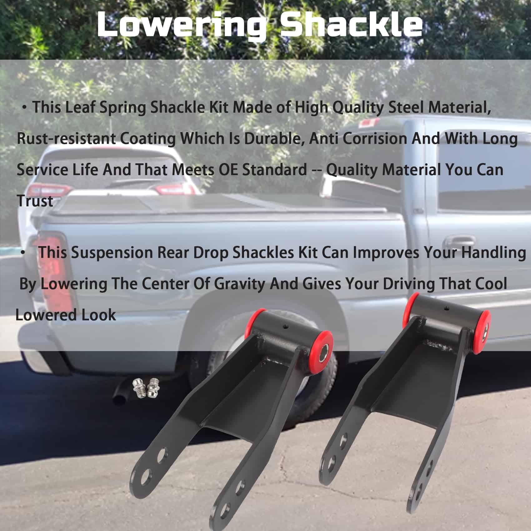 JUEDIMA 2 Pulgadas Suspension de Bajar Muelles Traseros con - Imagen 6