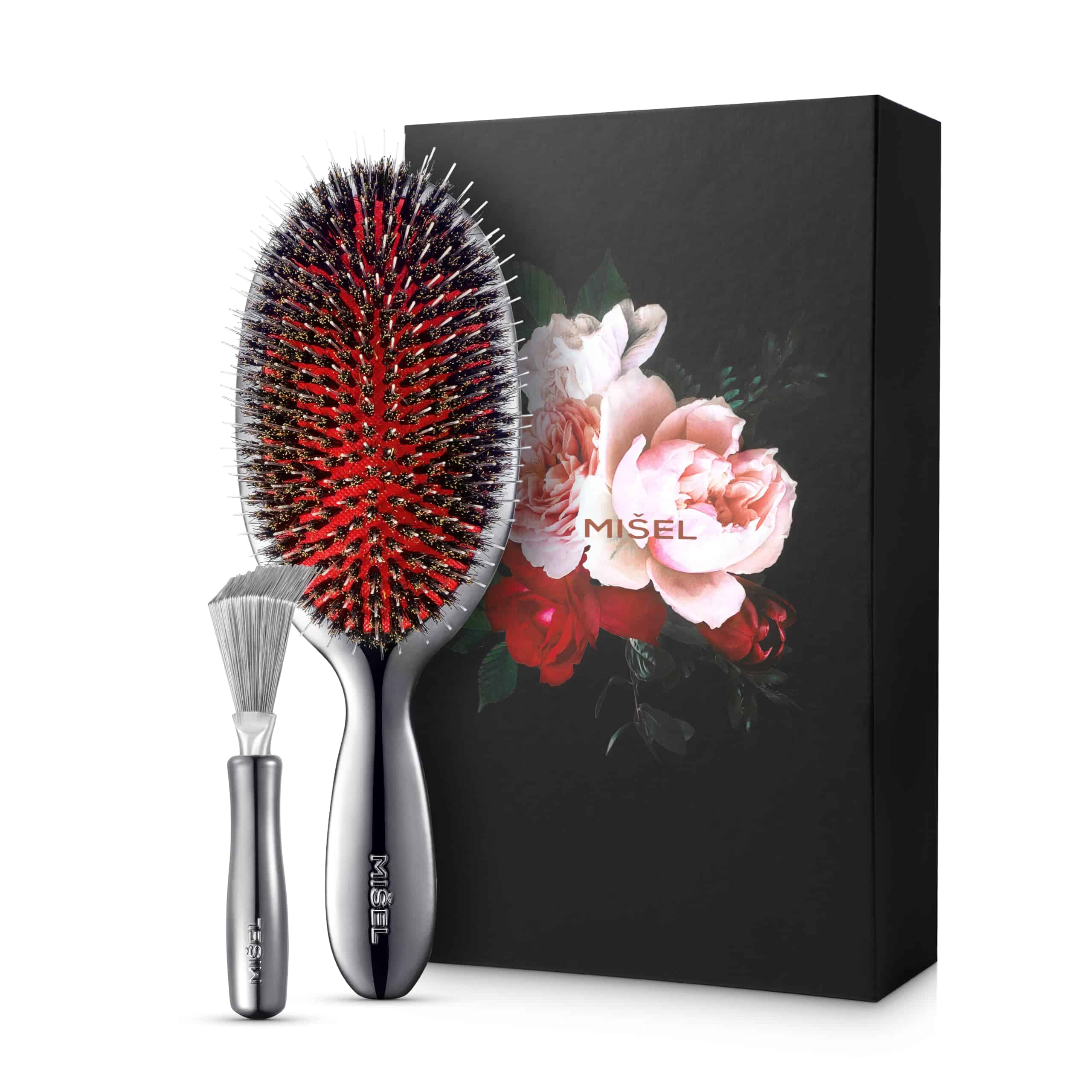 Combo de Cepillo de Cerdas de Jabalí y Limpiador de