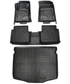 Juego de tapetes para piso de coche de 2 filas y protector