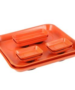 Set de 8 bandejas magnéticas naranjas SEUNMUK, soporte de