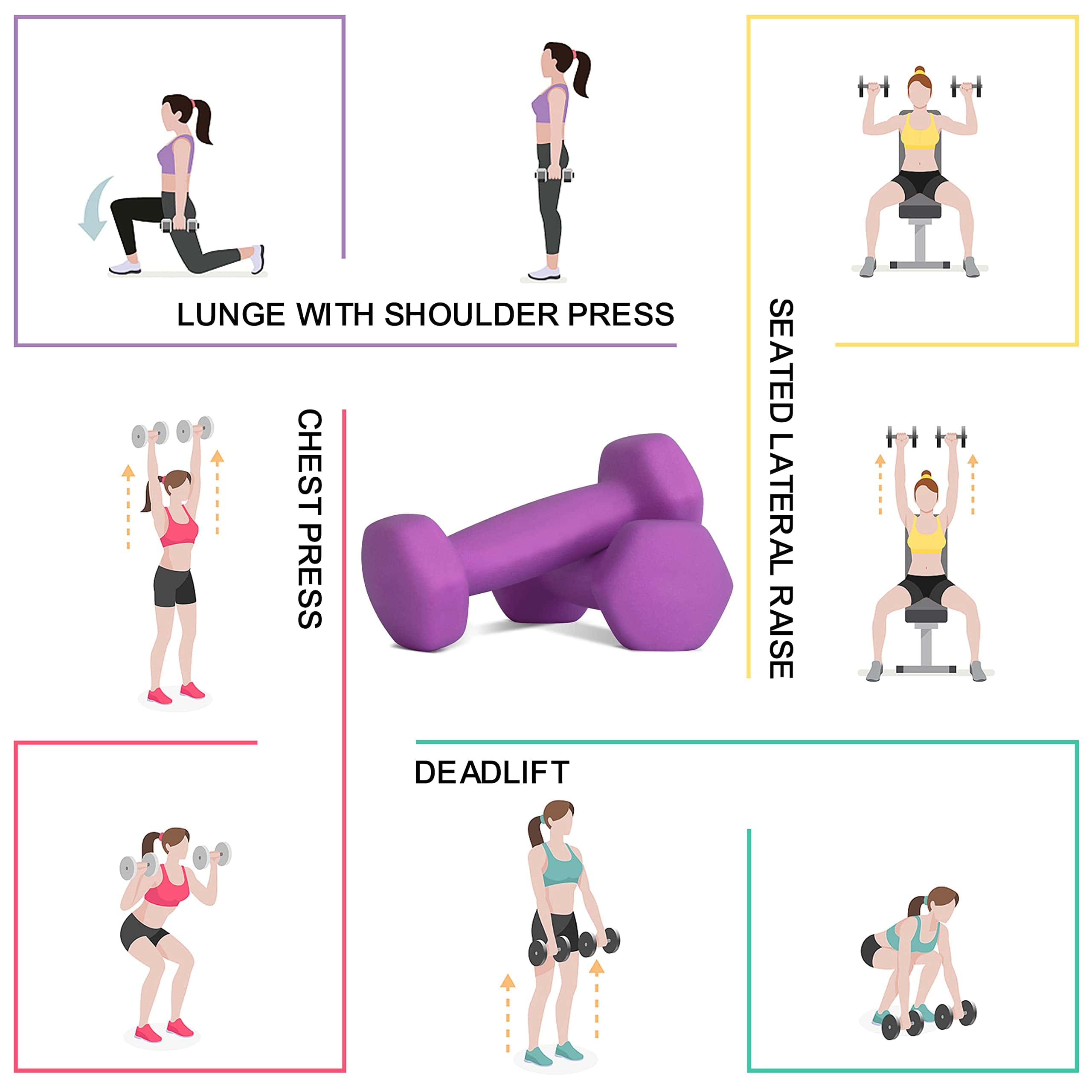 Pesas de Neopreno con Forma Hexagonal para Gimnasio en - Imagen 7