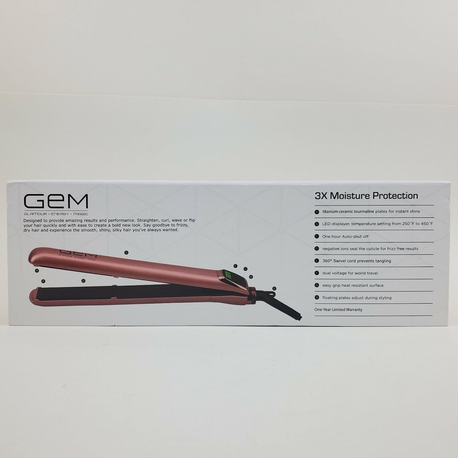 Plancha de Estilizar Digital GEM Glamour Energy Magic 3X - Imagen 3