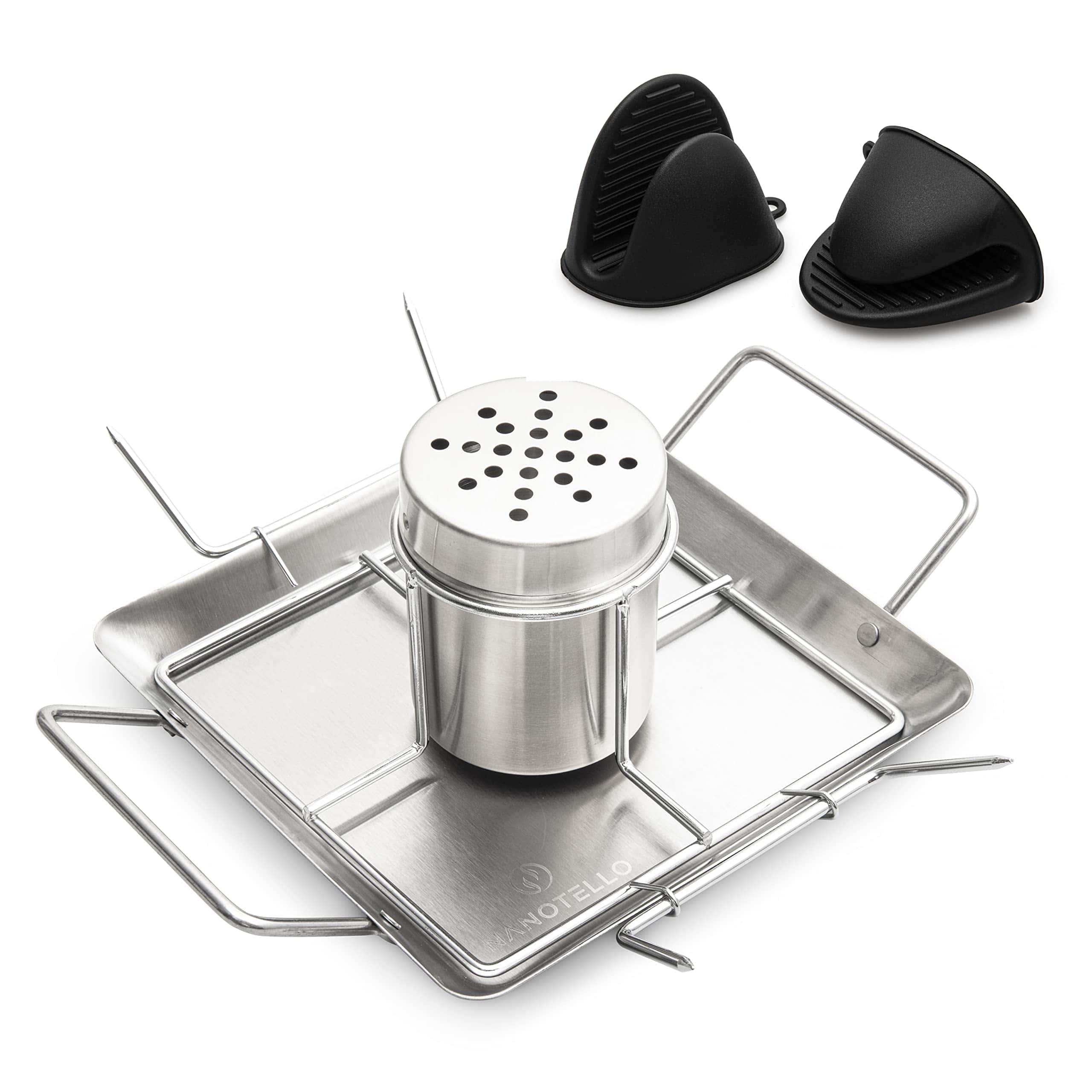 NANOTELLO Soporte para Asar Pollo con Lata de Cerveza -