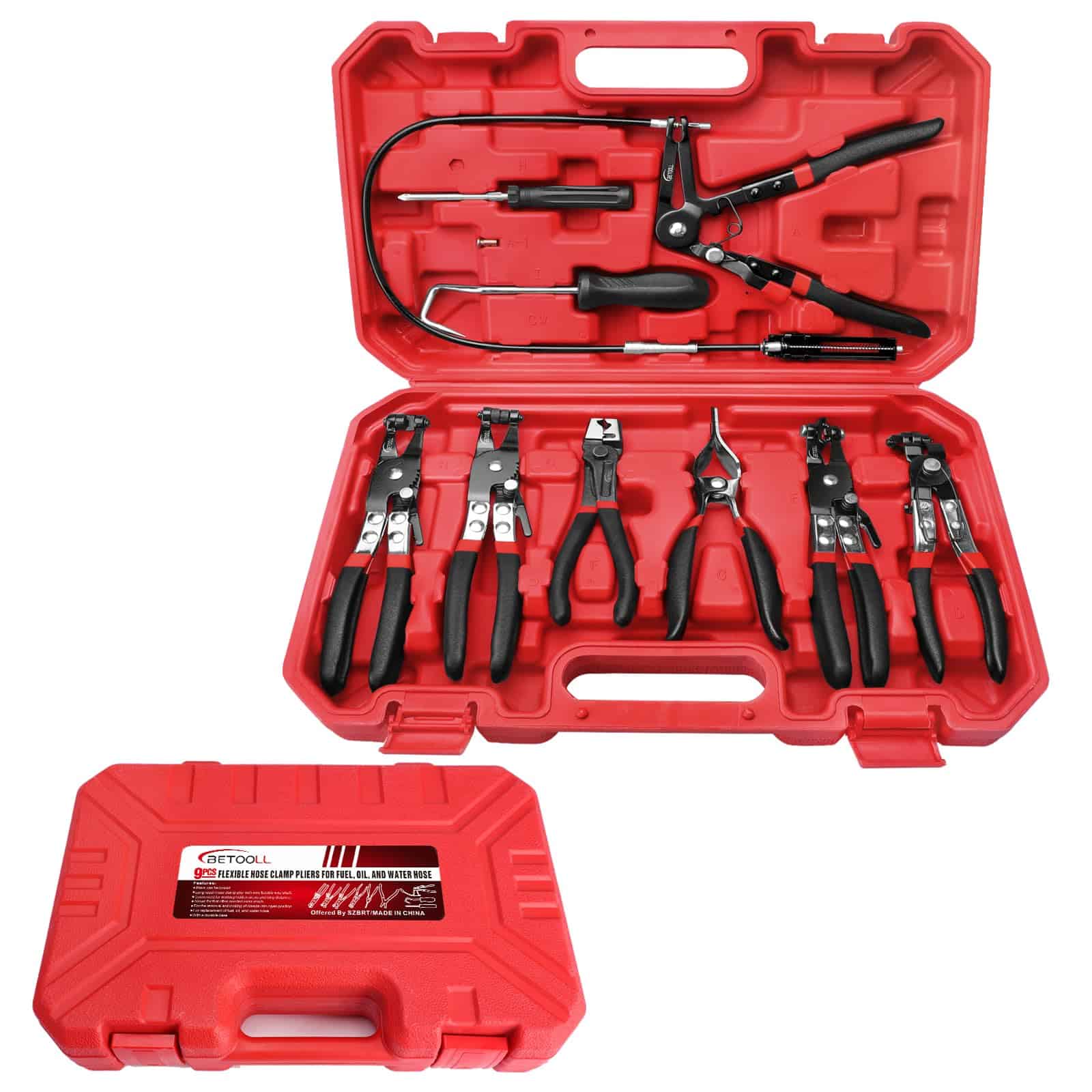 Conjunto de 9 llaves de abrazaderas de manguera BETOOLL,