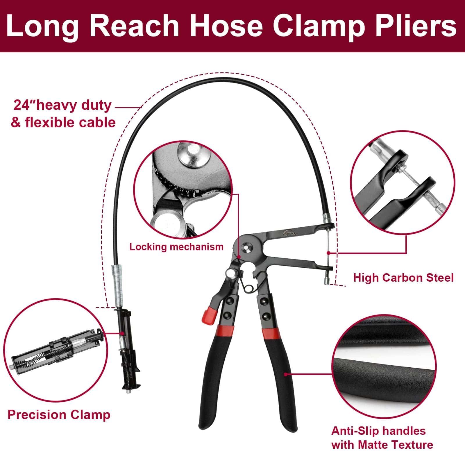 Conjunto de 9 llaves de abrazaderas de manguera BETOOLL, - Imagen 3