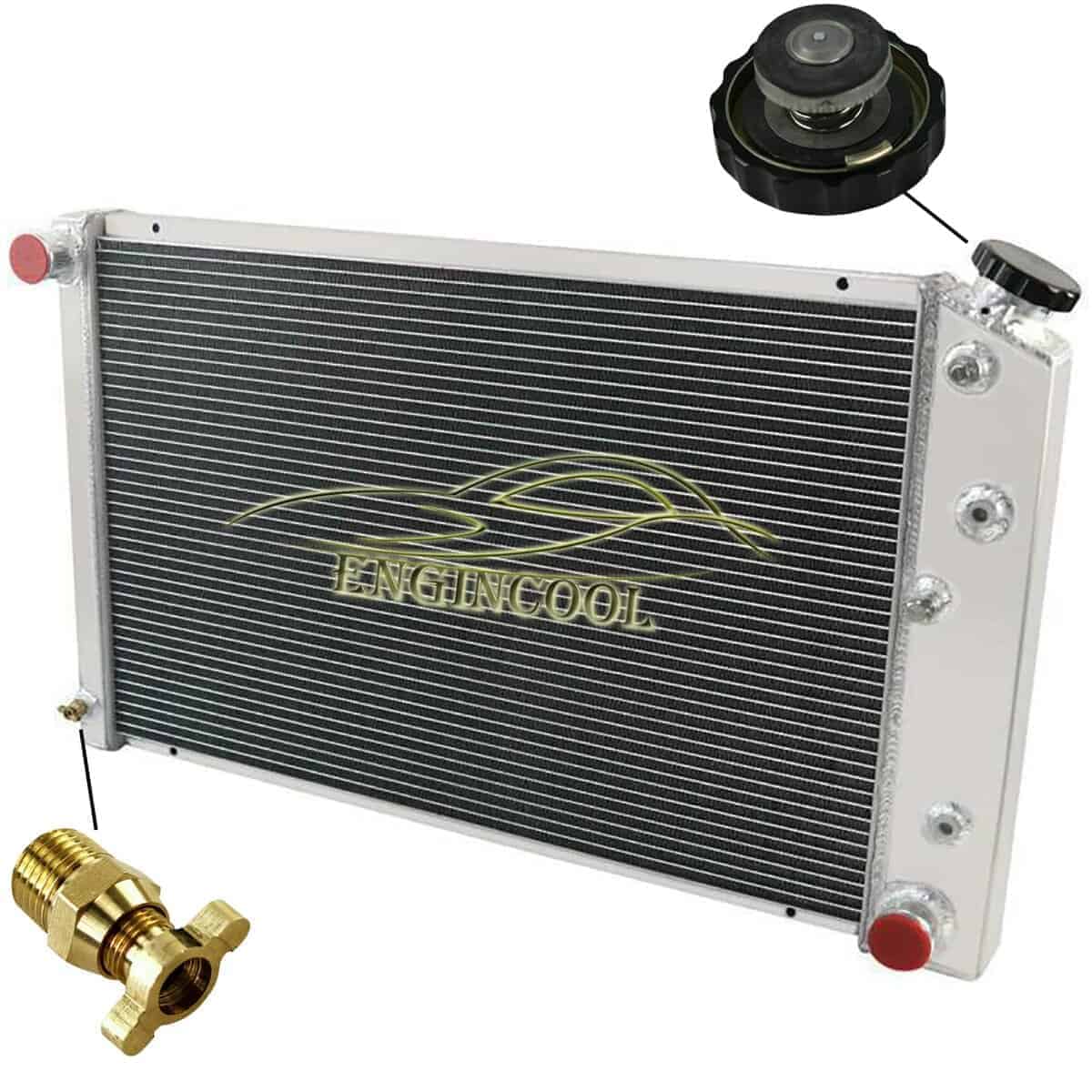 Radiador de aluminio de 4 filas EnginCool para Chevy