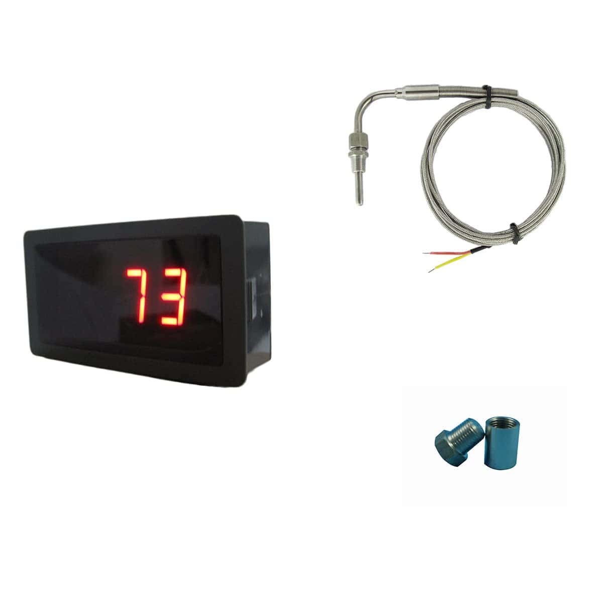 Medidor LED Rojo con Sensores de Temperatura de Gases de