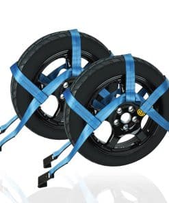 Conjunto de 2 correas para remolque con gancho plano,