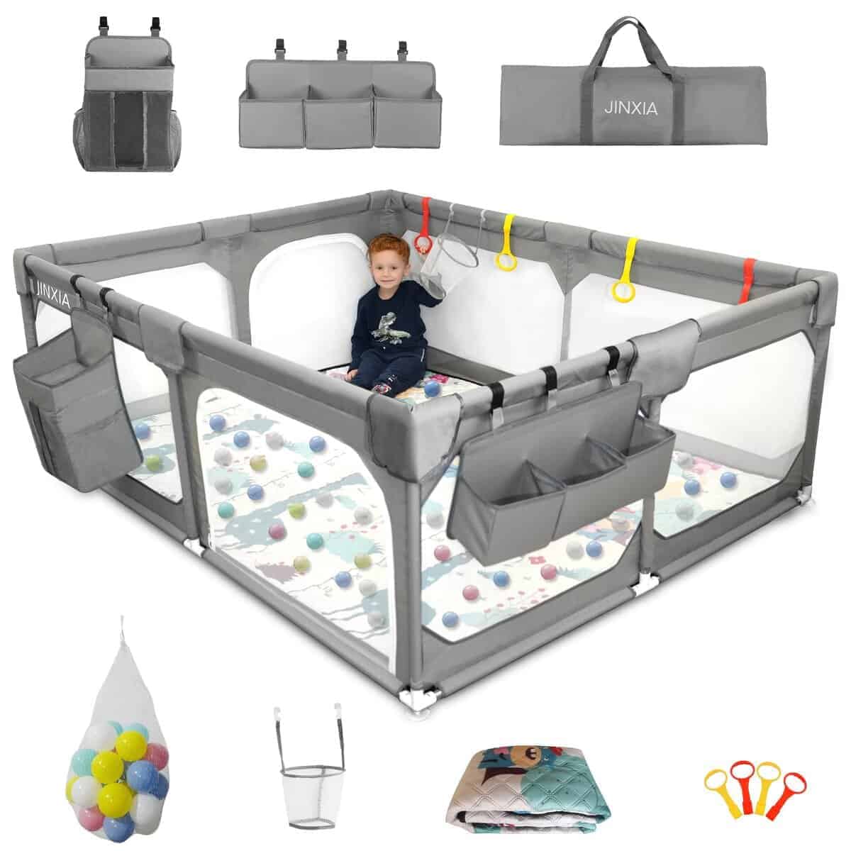 Corralito para Bebés con Colchoneta 75"*59", Corralito
