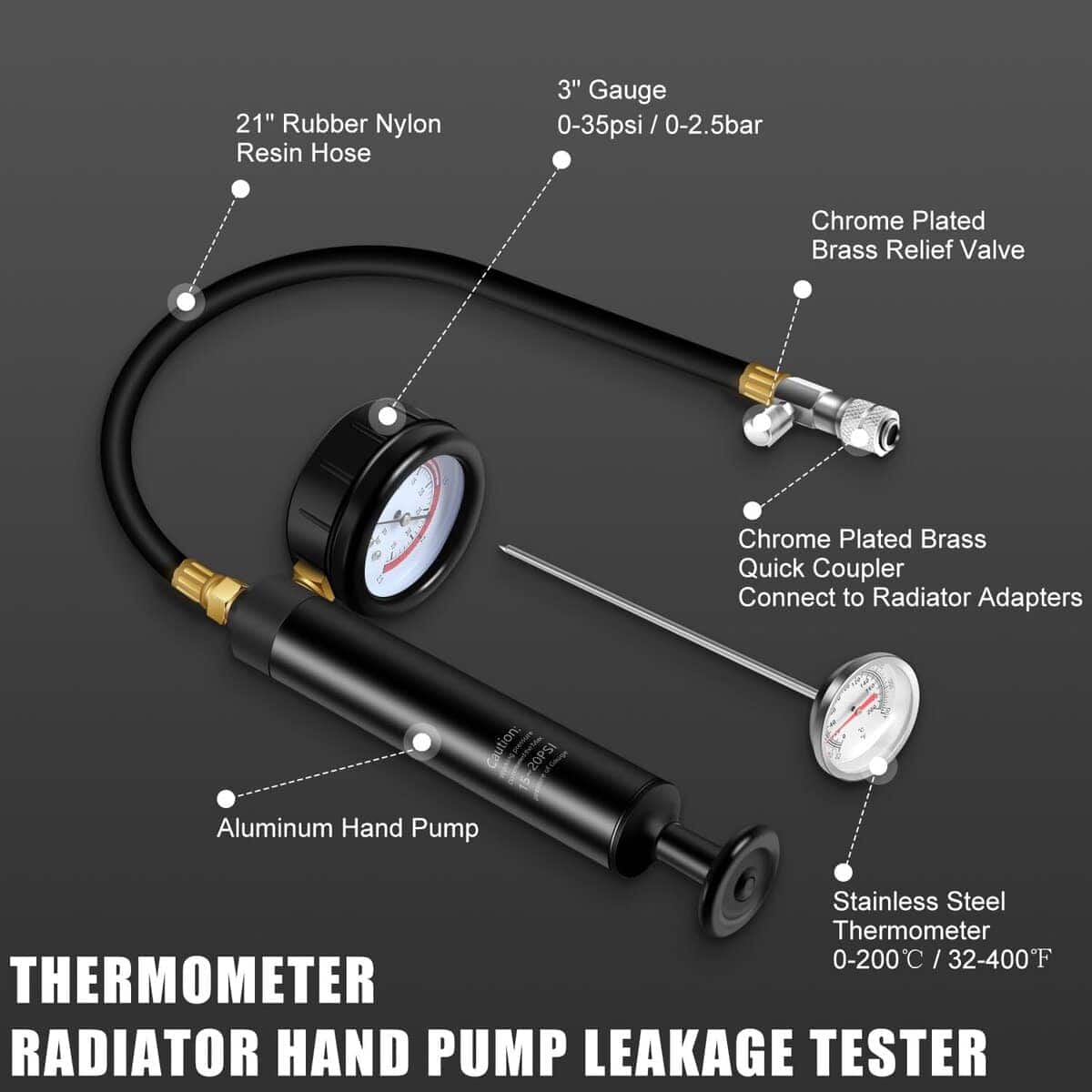 Kit de prueba de presión de refrigerante del radiador - Imagen 4