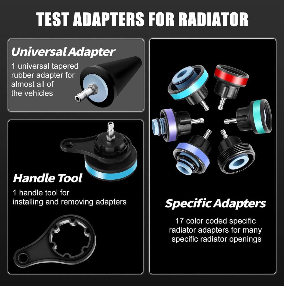 Kit de prueba de presión de refrigerante del radiador - Imagen 8