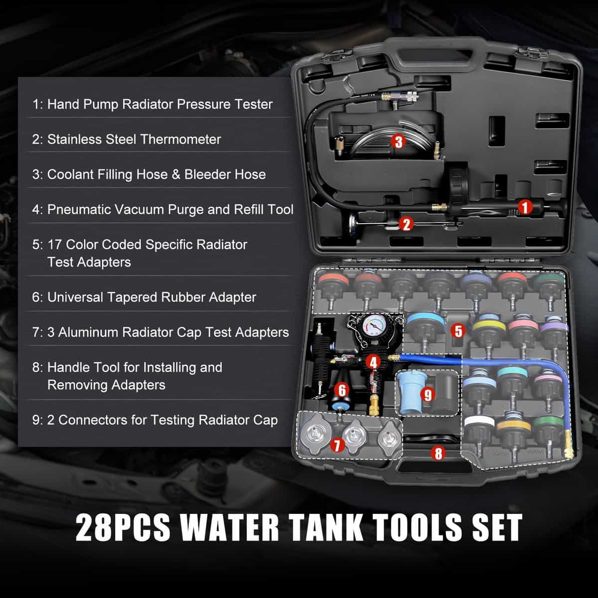 Kit de prueba de presión de refrigerante del radiador - Imagen 3