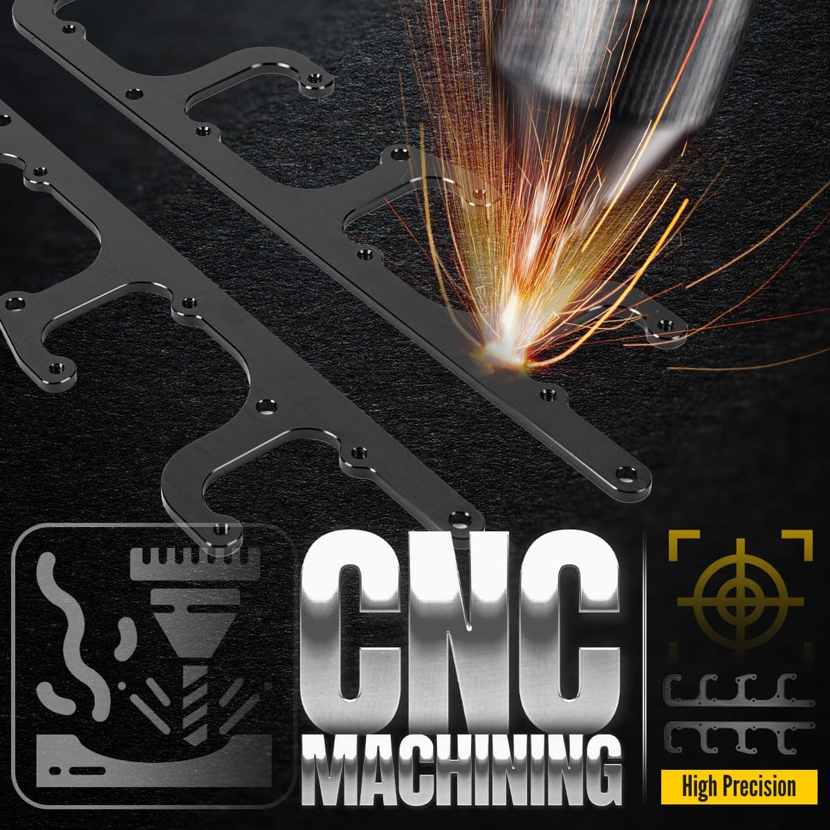 Soporte de Bobina de Encendido Square Coil VALVE Cover - Imagen 7