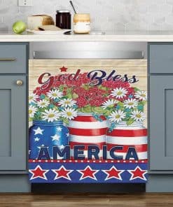 Cubierta imantada patriótica para lavavajillas, adhesivos