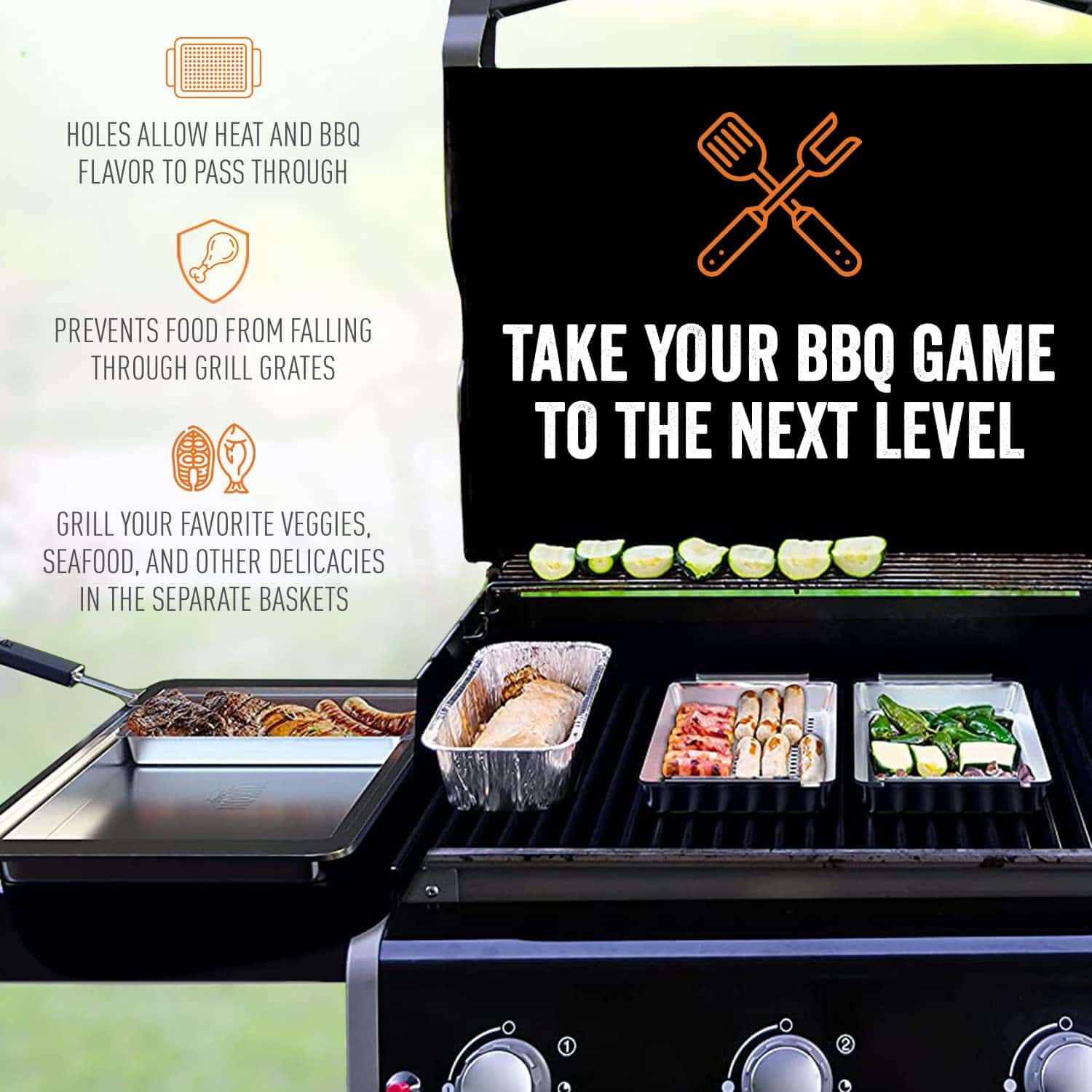 Set de Cestas para Parrilla Yukon Glory� BBQ 'N SERVE - - Imagen 3