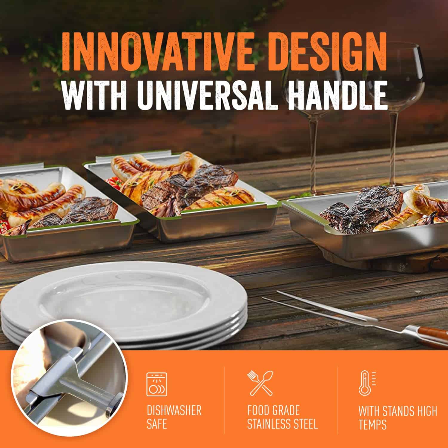 Set de Cestas para Parrilla Yukon Glory� BBQ 'N SERVE - - Imagen 7