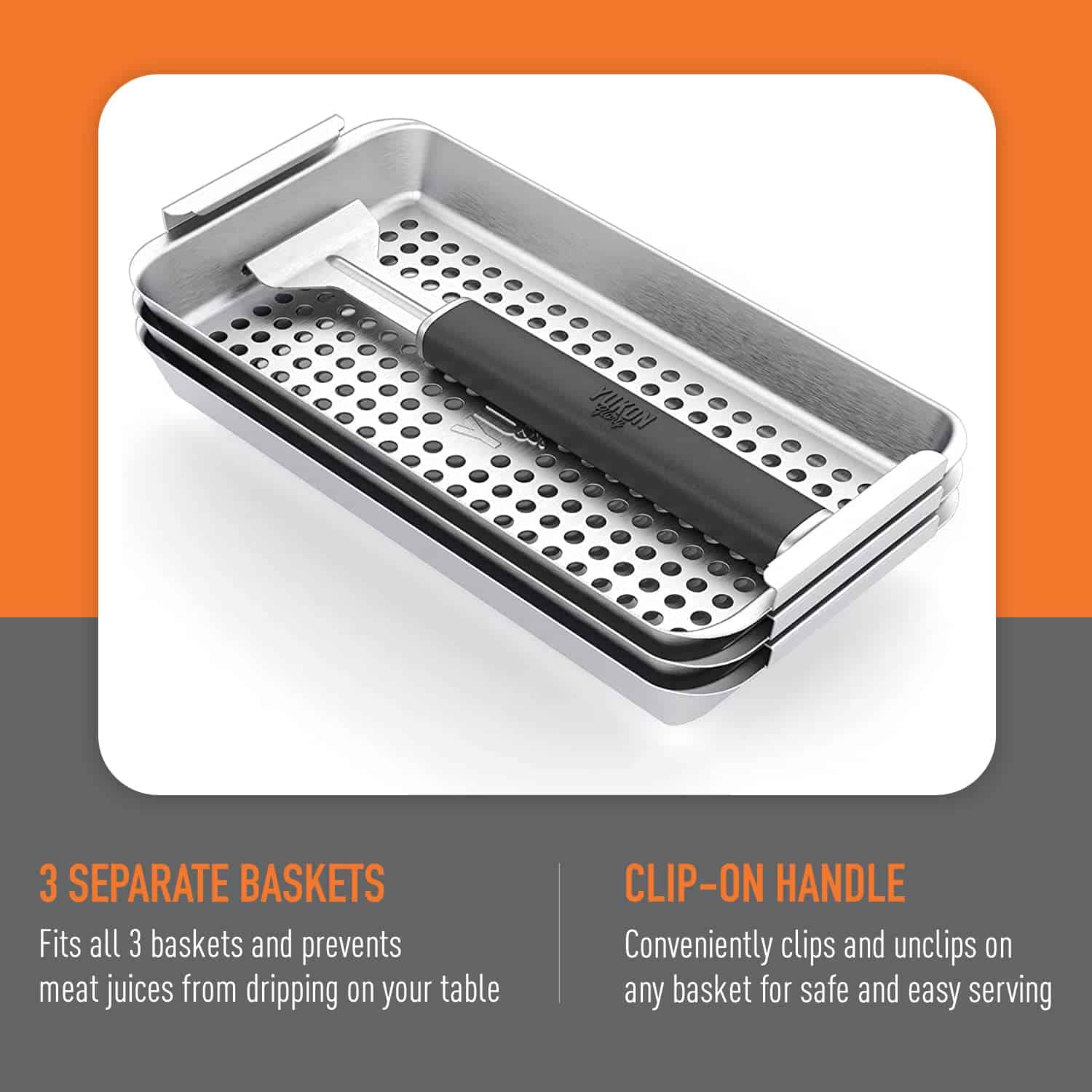 Set de Cestas para Parrilla Yukon Glory� BBQ 'N SERVE - - Imagen 9