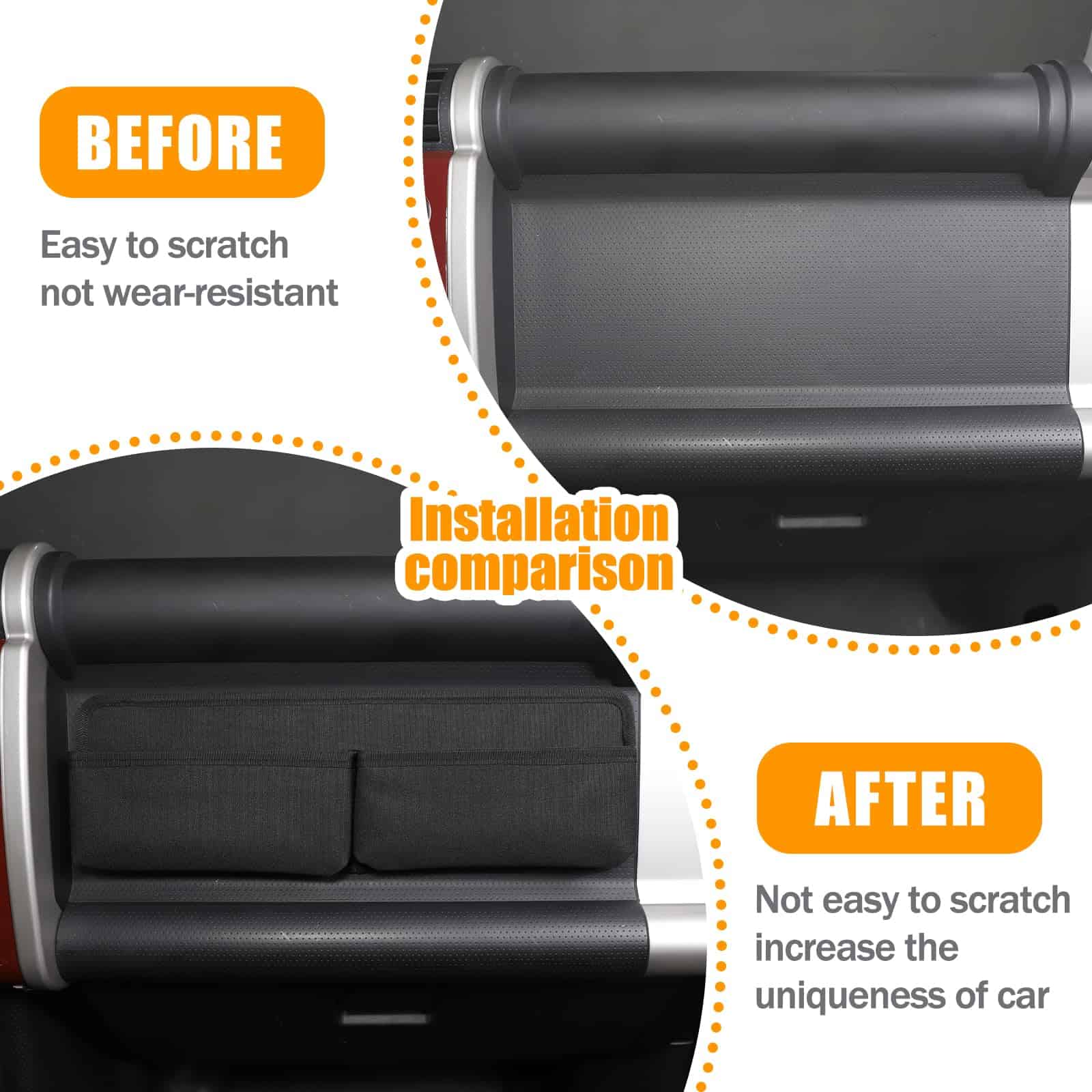 Bandeja organizadora para copiloto LLKUANG de tela Oxford, - Imagen 3