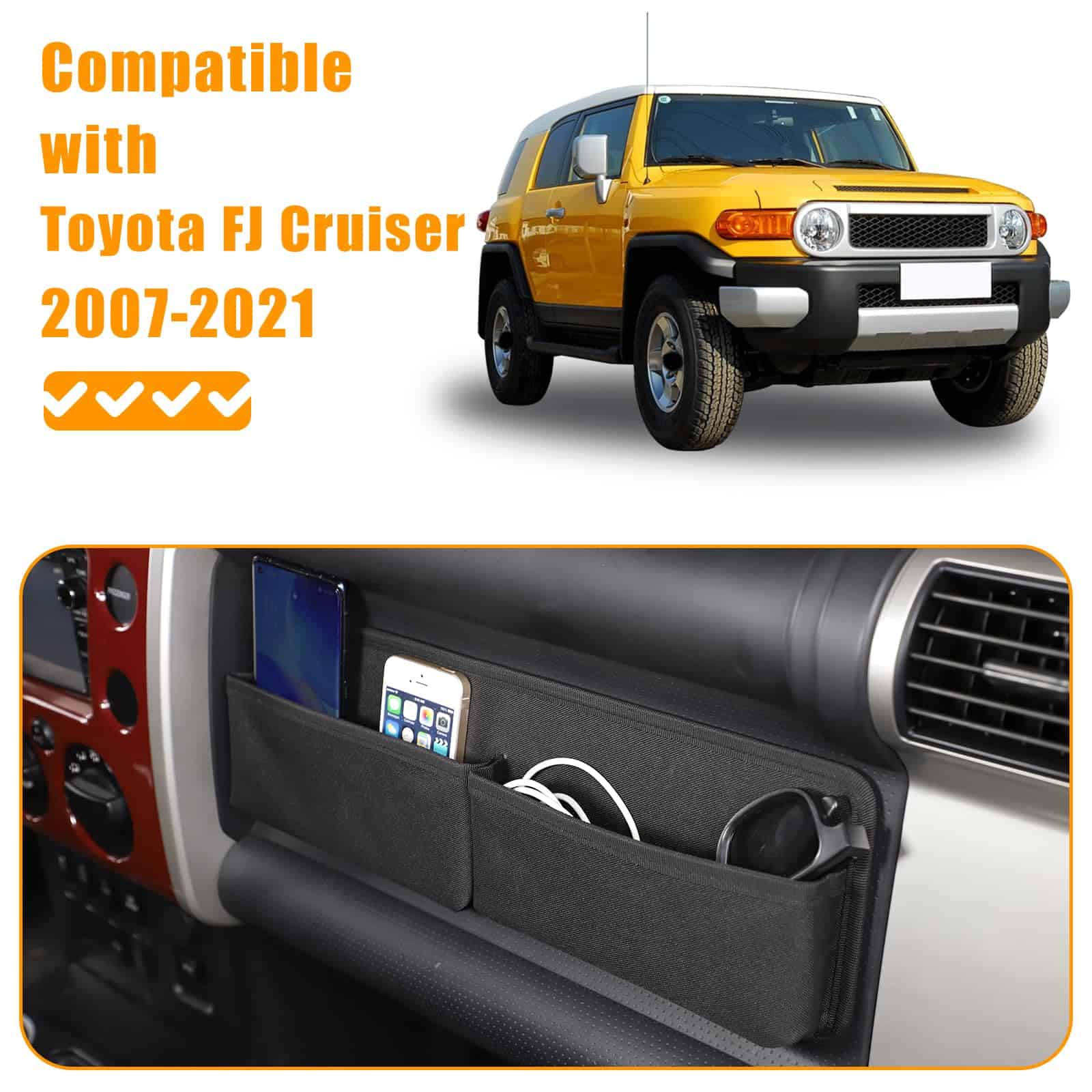 Bandeja organizadora para copiloto LLKUANG de tela Oxford, - Imagen 5