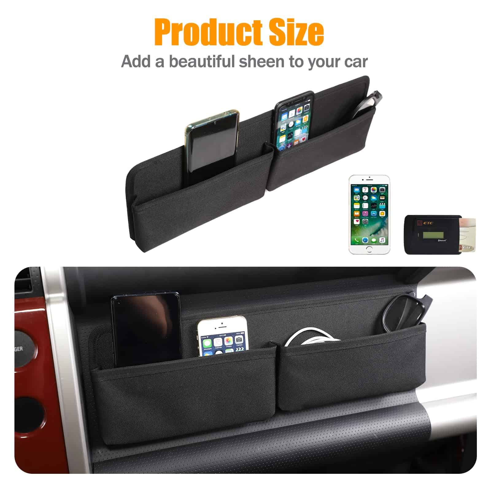 Bandeja organizadora para copiloto LLKUANG de tela Oxford, - Imagen 4