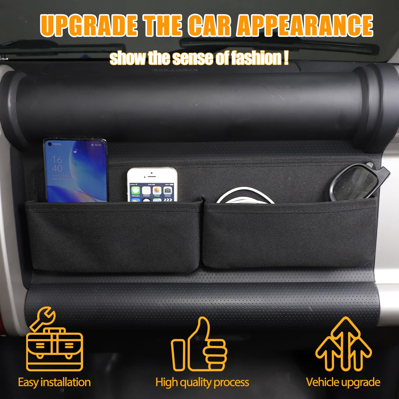 Bandeja organizadora para copiloto LLKUANG de tela Oxford, - Imagen 8