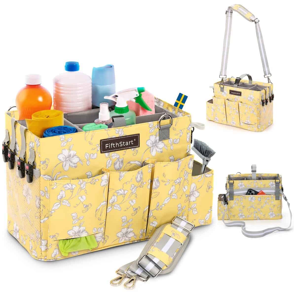 Organizador de Limpieza Multipropósito -Amarillo Floral