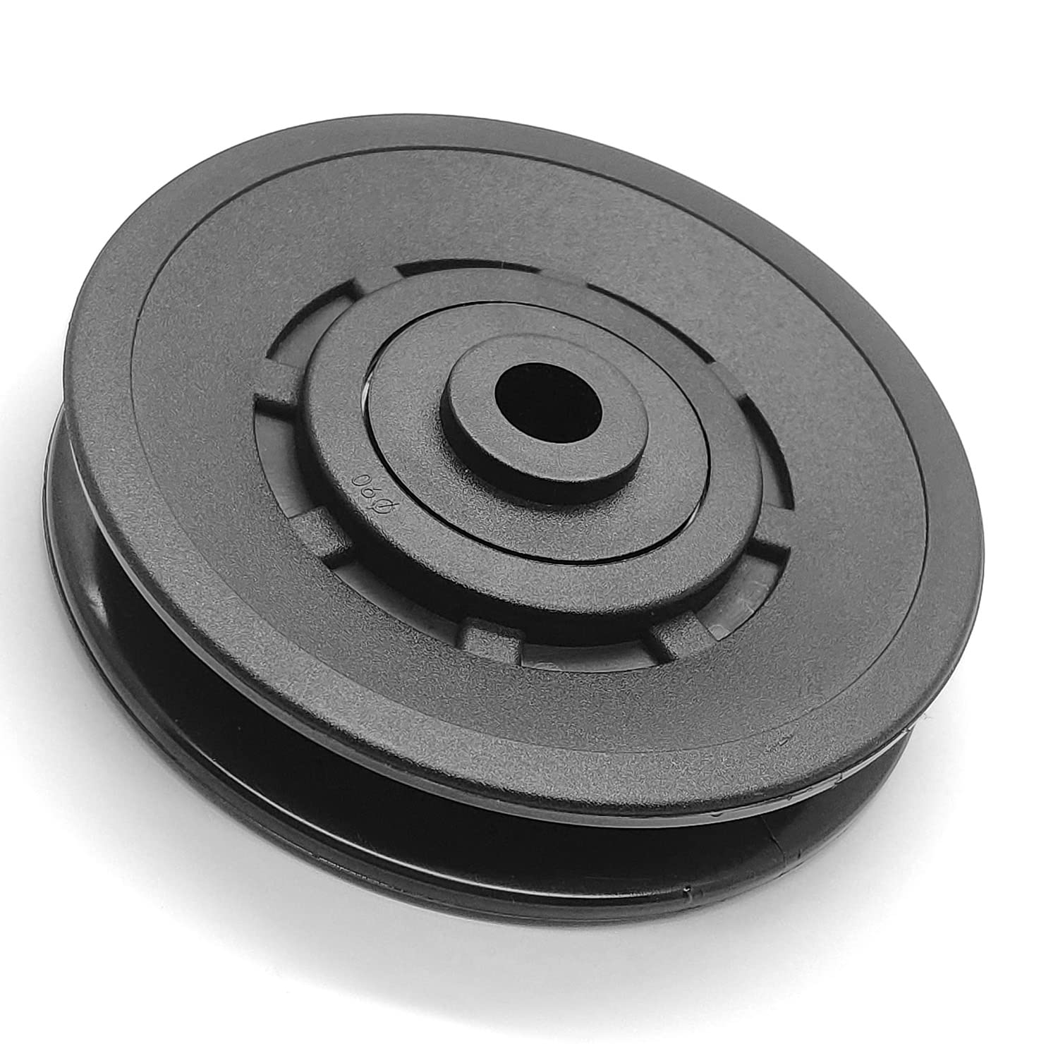 Rueda de Polea de 90mm con Rodamiento Borde Estriado Nylon - Imagen 5