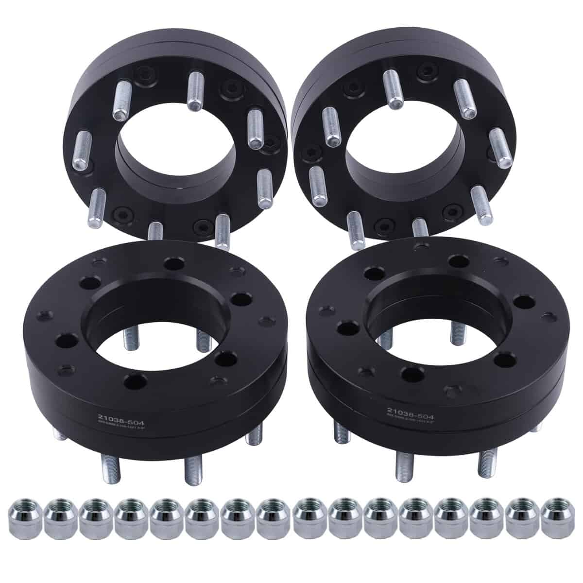 Adaptadores de rueda negros forjados de 6x5.5 a 8x6.5 de