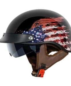 Casco de Media Cara VCAN Cruiser con Visera Solar Abatible,