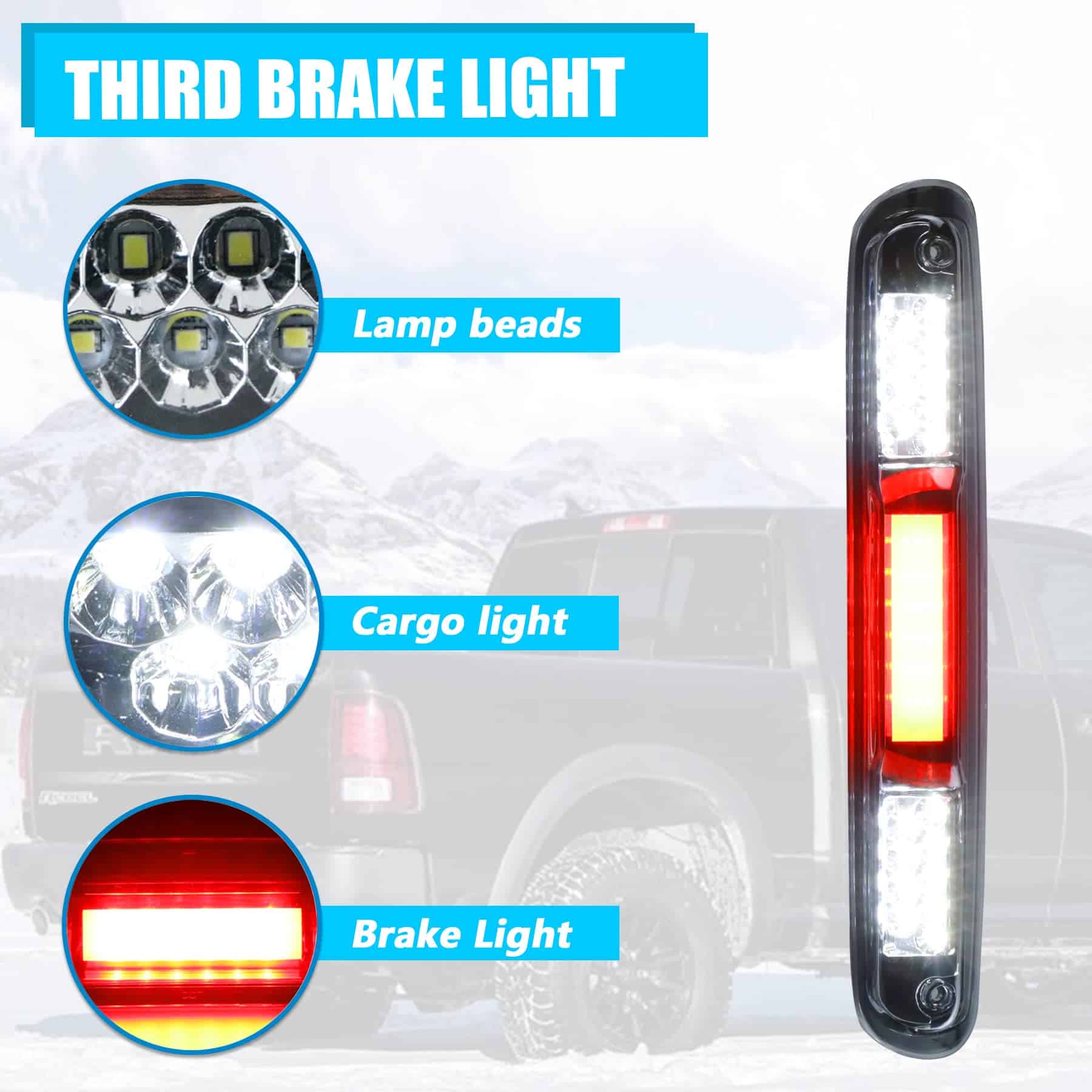 Dibanyou Tercera Luz de Freno de Alto Montaje Compatible - Imagen 5