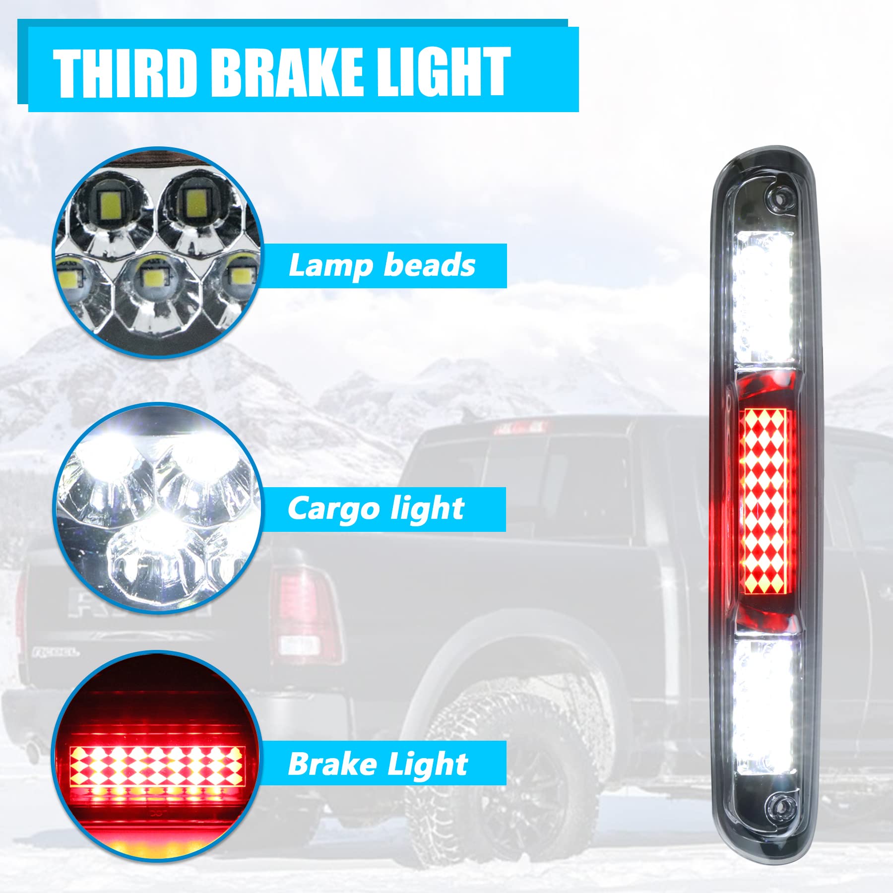 Dibanyou Luz de Freno LED de 3ra para 07-13 Chevy - Imagen 5