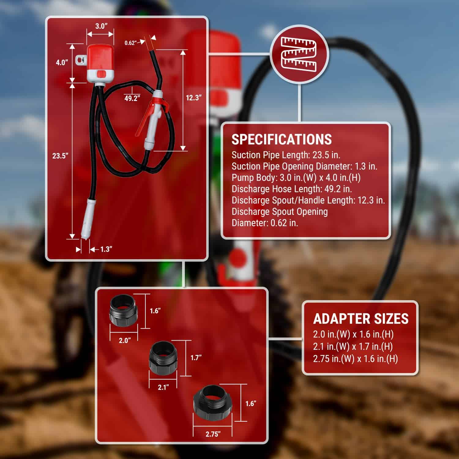 Bomba de transferencia de líquido para gasolina TERA PUMP a - Imagen 8