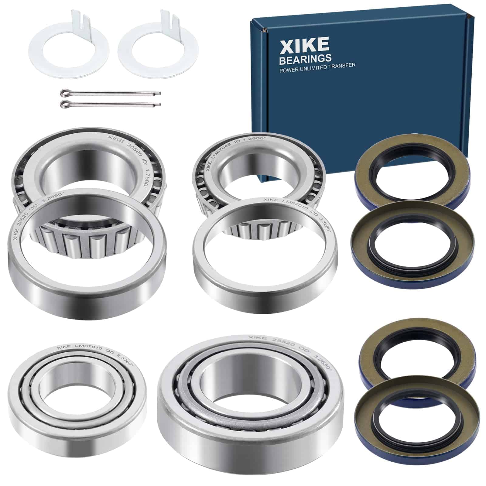 XiKe 2 Set Kit de Buje de Rueda de Remolque para Ejes de