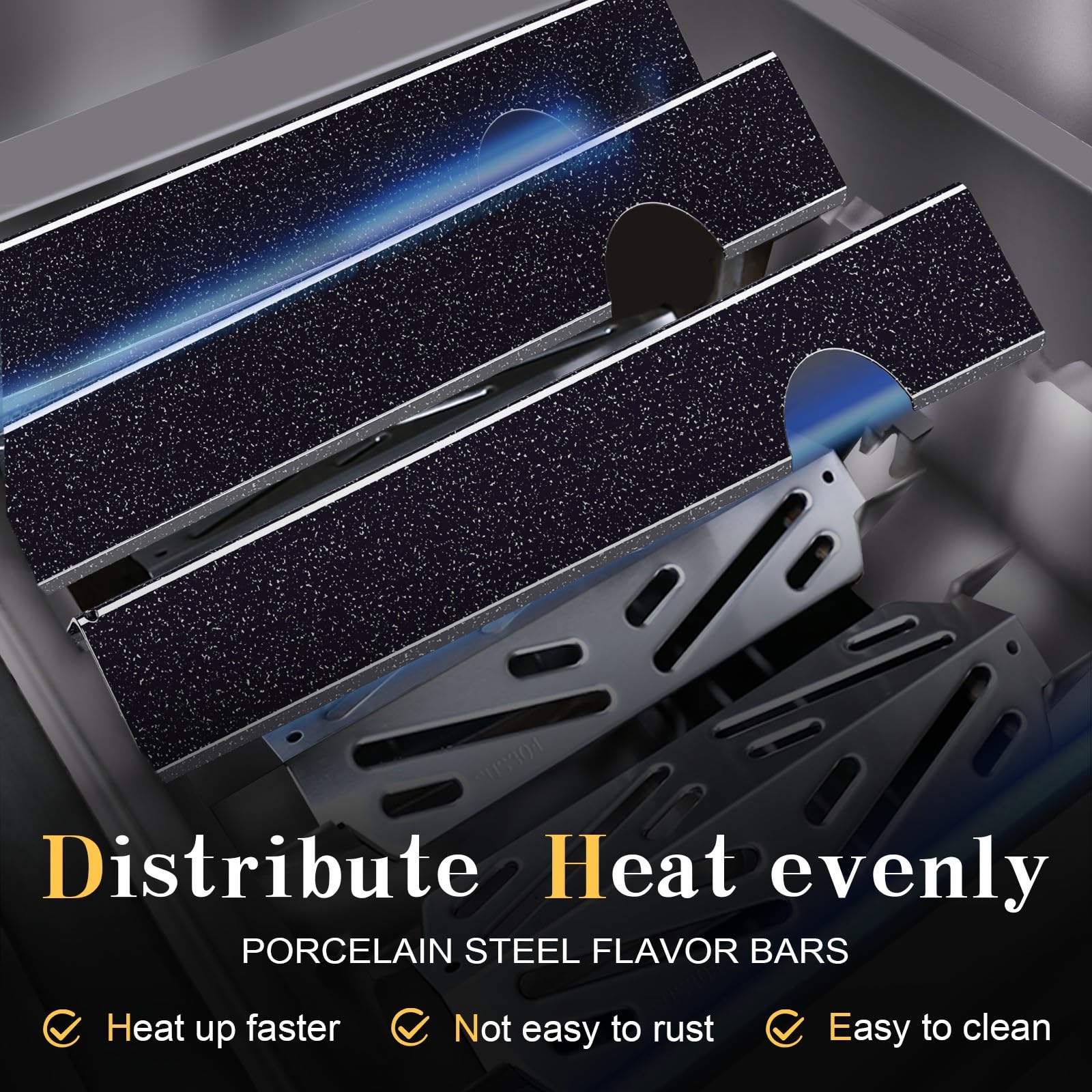 Uniflasy 66032 66795 17" Barras de Sabor para Weber GS4 - Imagen 7