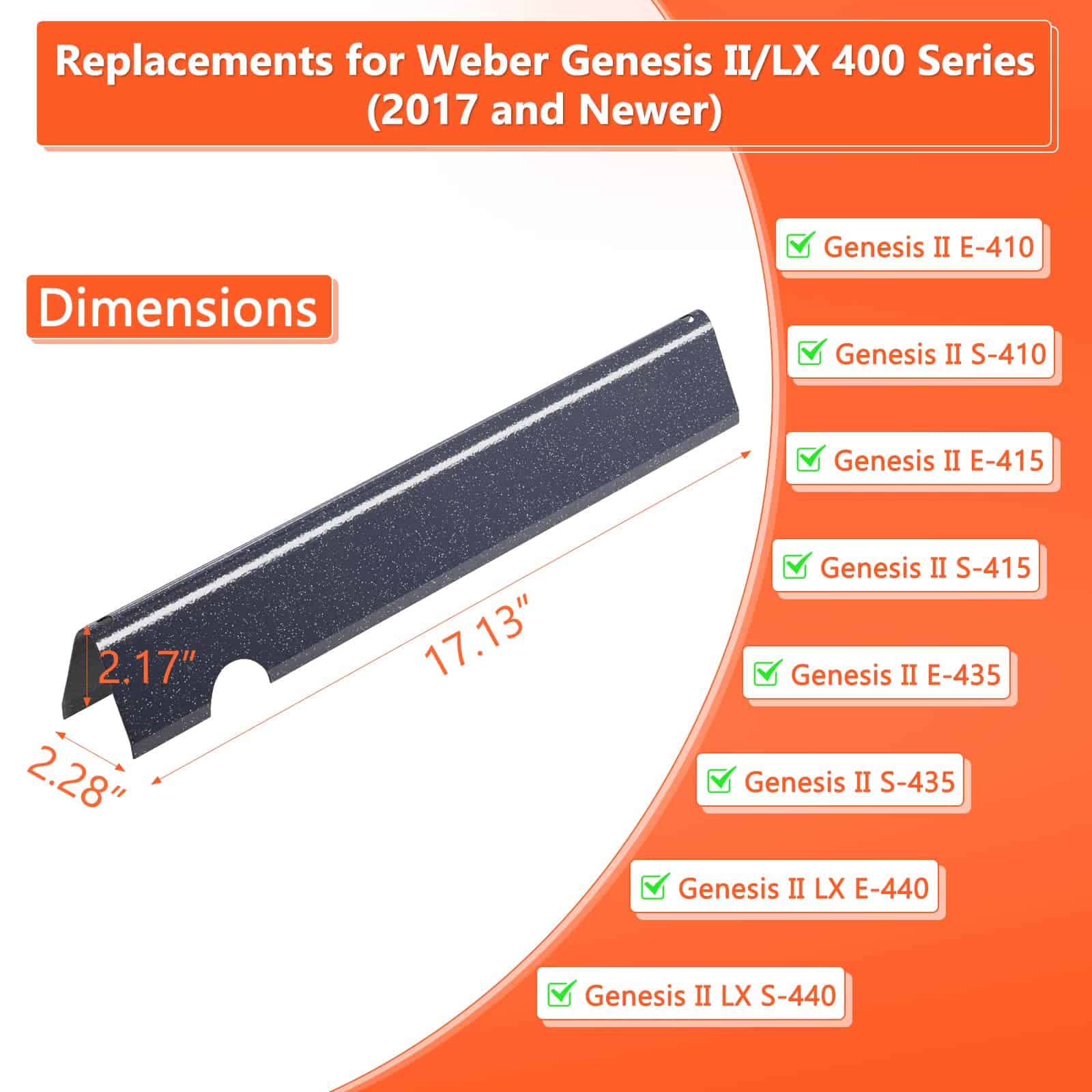 QuliMetal Barras saborizantes para Weber Genesis 2 - Imagen 3