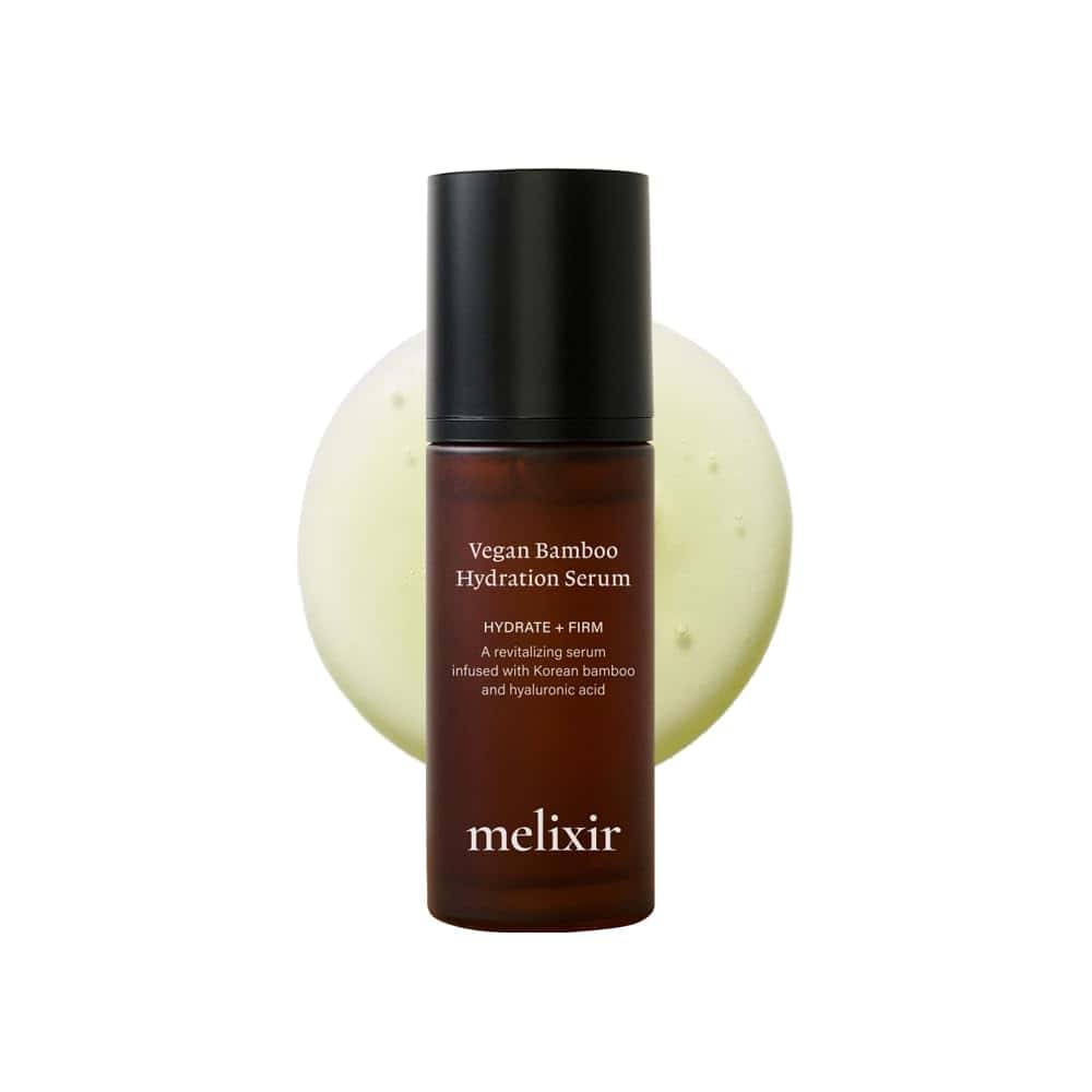 Suero de hidratación de bambú vegano Melixir, suero facial