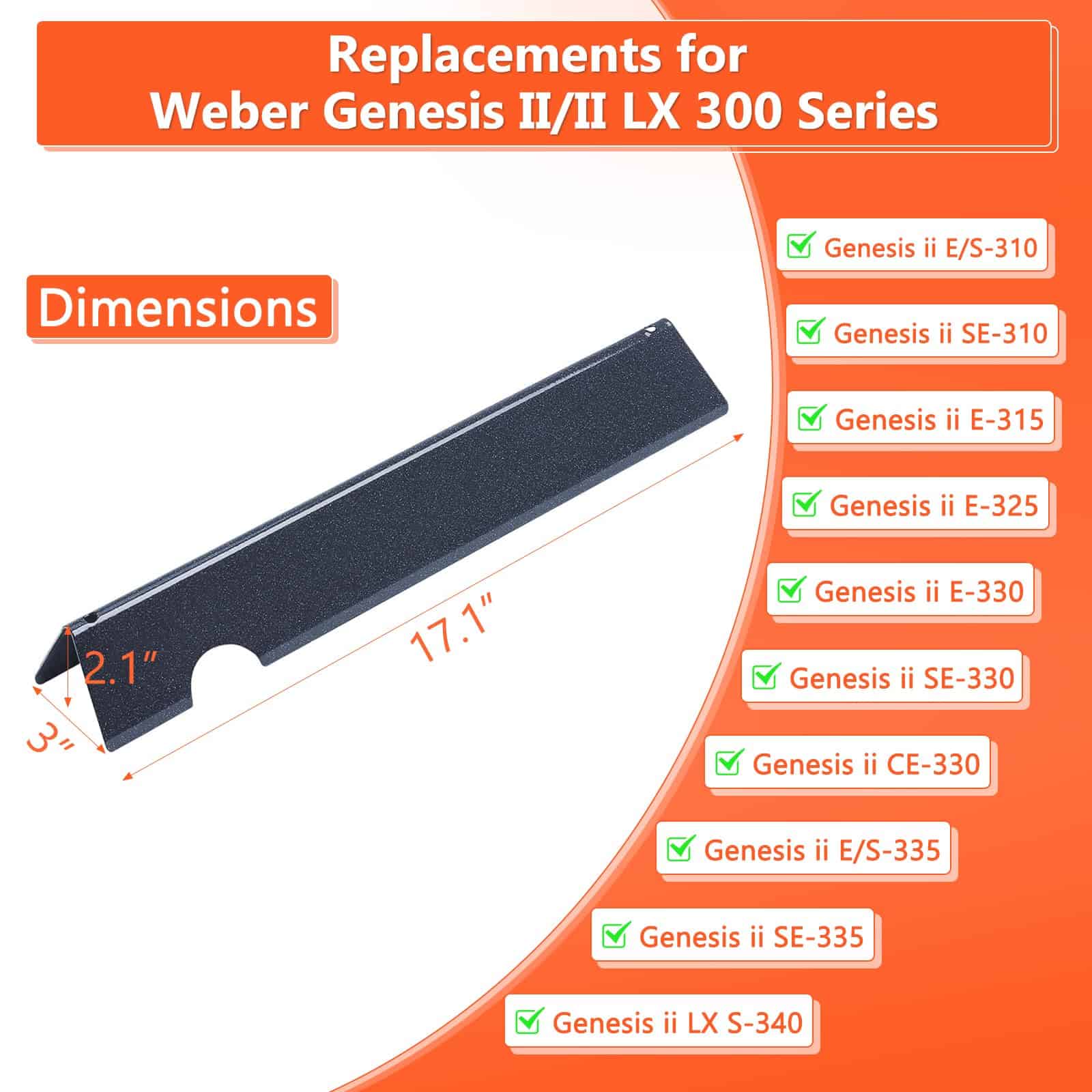 Barras saborizantes QuliMetal Genesis II para Weber Genesis - Imagen 4