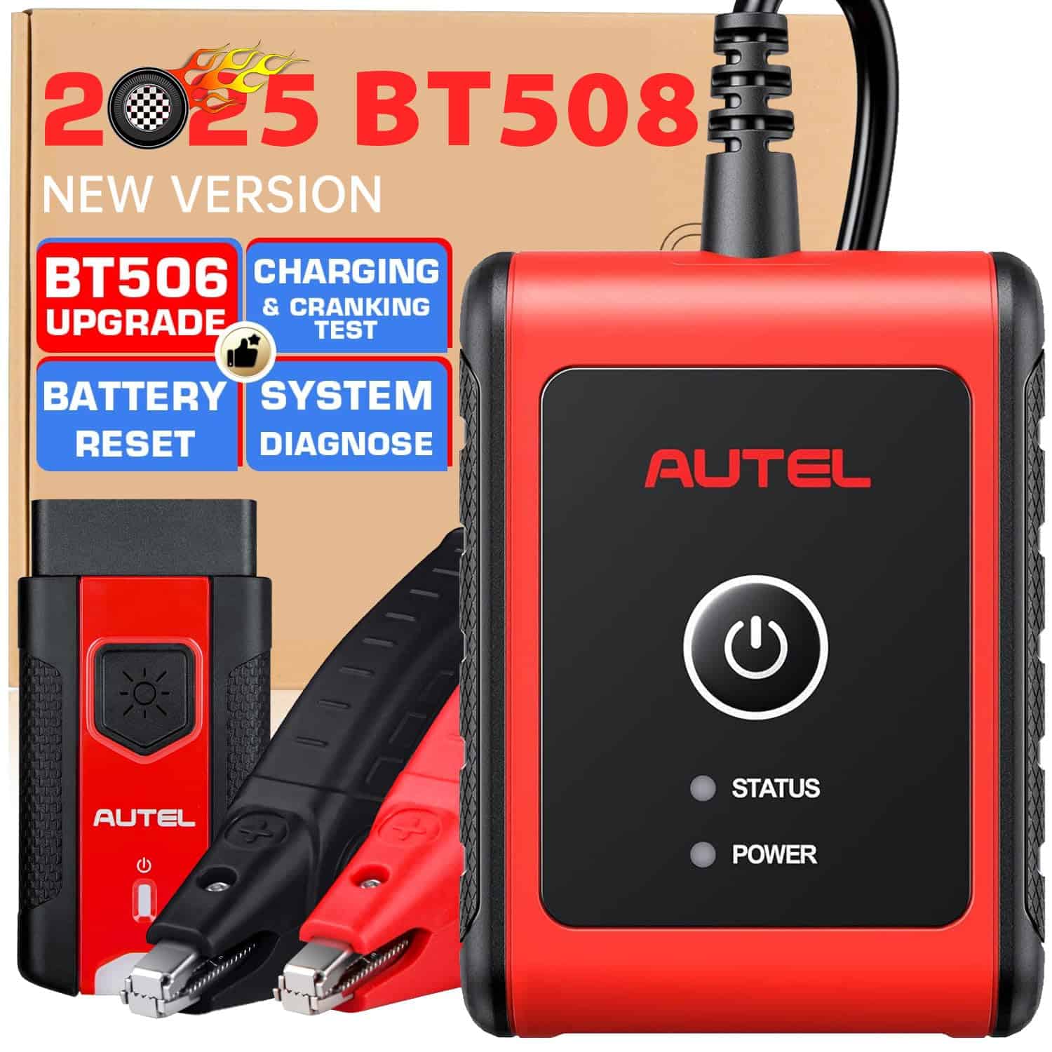 Autel MaxiBAS BT508 Probador de Batería para Automóvil,