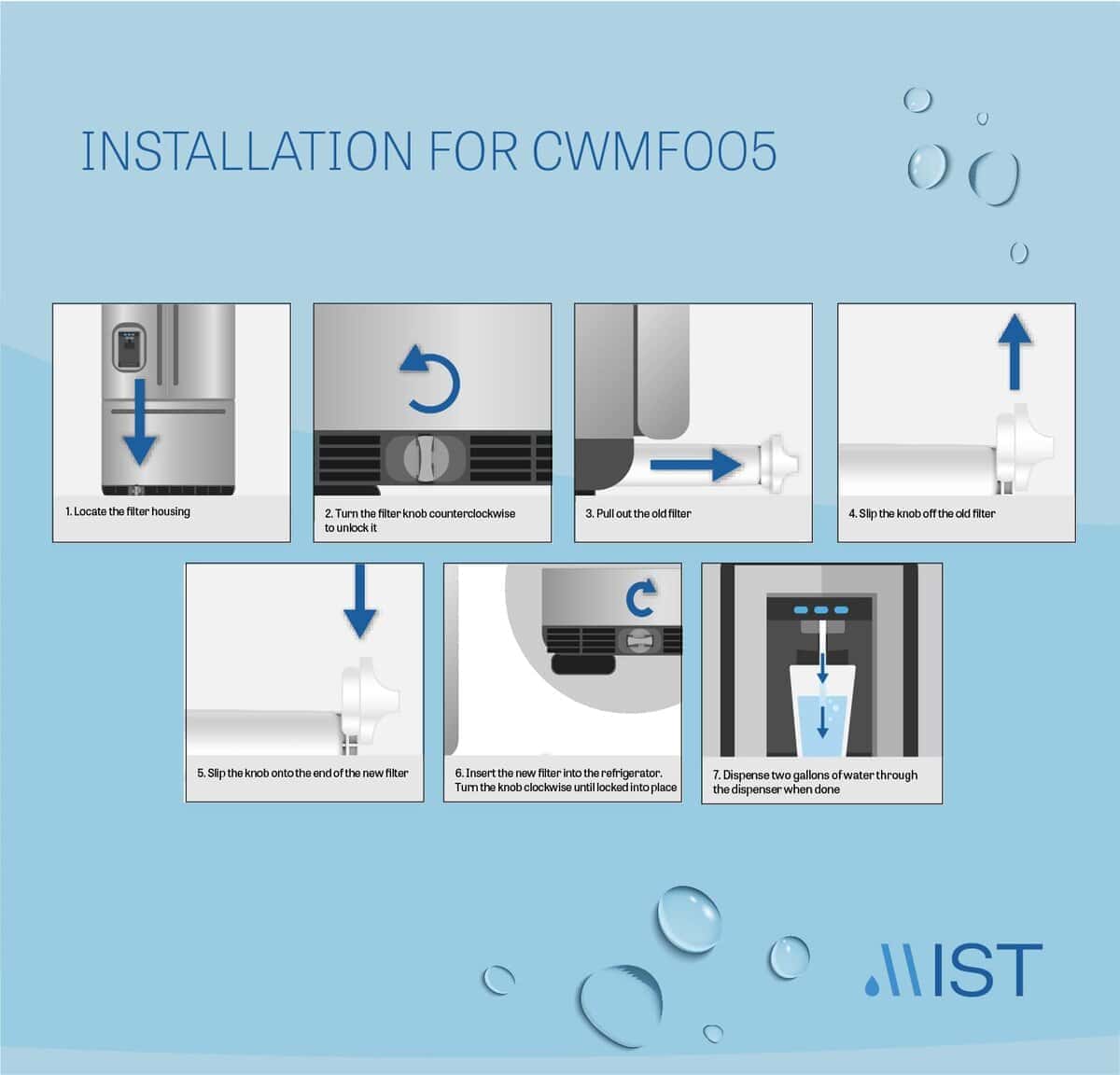 Filtro de agua de repuesto MIST 4396508 para Whirlpool - Imagen 7